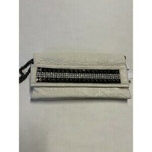 Express Women's Clutch White w/ Studs NWT